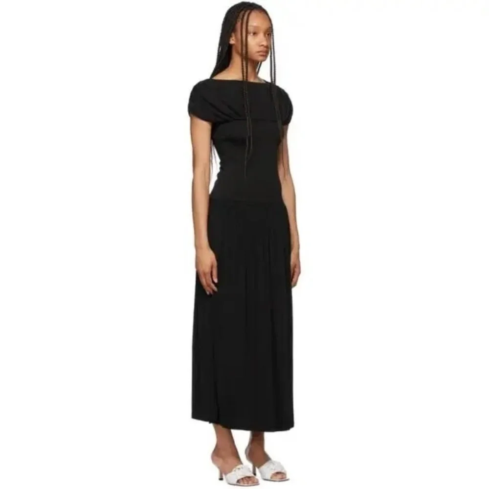 SOLD TOTEME Stretch Maxi Dress Black XX-Small NEW - Picture 4 of 11